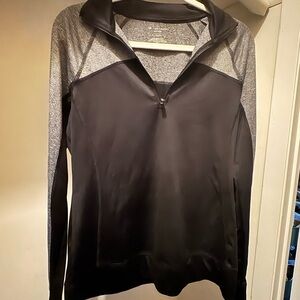 Black and Gray Quarter-Zip Pullover